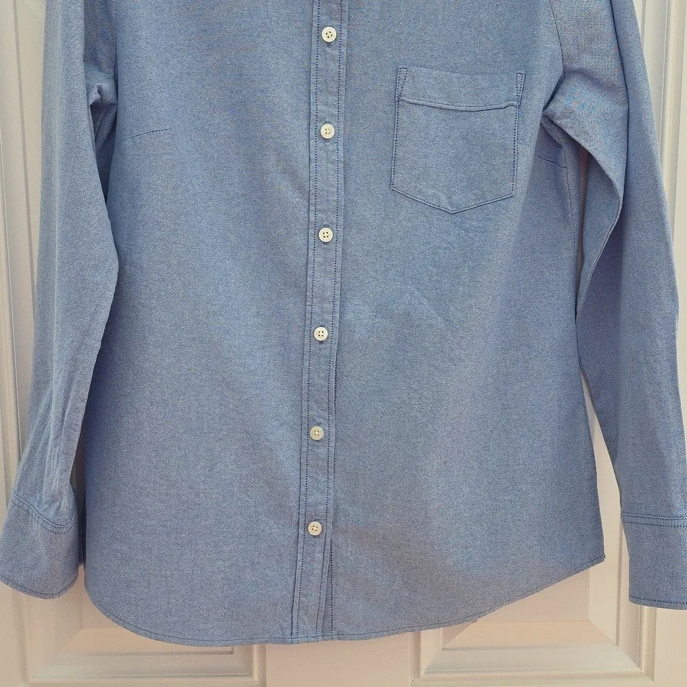 J. Crew Blue Cotton Blouse. Size Small